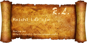 Reichl Lúcia névjegykártya